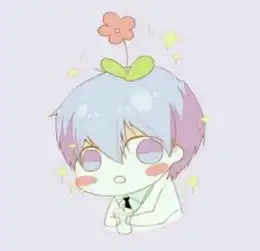 找一个头像动漫的男生头发蓝白色手上拿着一个蓝色饮料正在喝正面