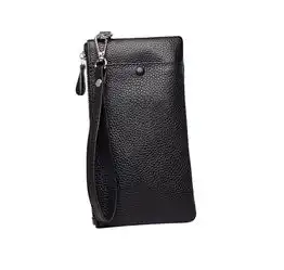 戈勒世家新款时尚头层牛皮鳄鱼纹男士商务手拿包钱包319