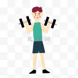 卡通举哑铃图片卡通举哑铃图片素材免费下载千库网