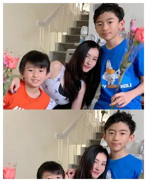 张柏芝孙二儿子quintus,面部特征提炼成小美男性