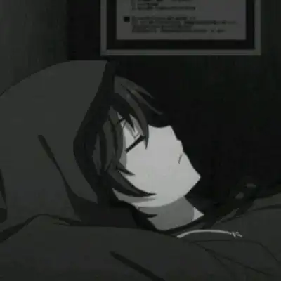 男生头像动漫黑白酷帅丧系黑暗头像