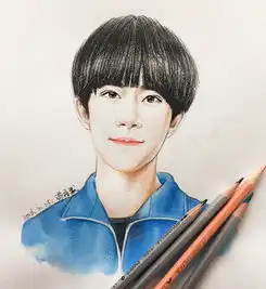 休假时画的画像易烊千玺