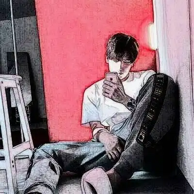 手绘超酷男生头像