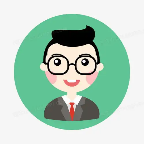 简约卡通头像扁平化男士头像png图片素材下载卡通png熊猫办公