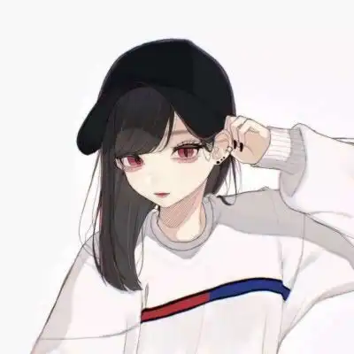 短发动漫头像女生高冷手绘帅气短发女生精致头像