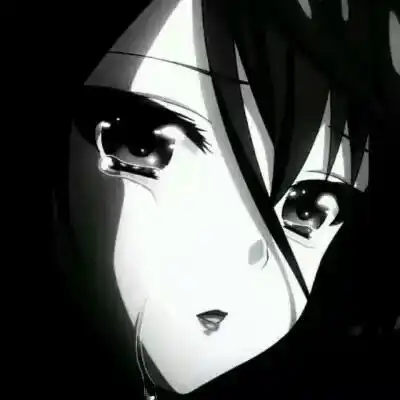 黑白动漫病娇女头黑化病娇女系动漫头像