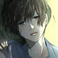 求一张动漫图片,少年少年均可,表情是哭泣,同时嘴在笑凄美,绝望的笑容哎找几个小时都找不到那种