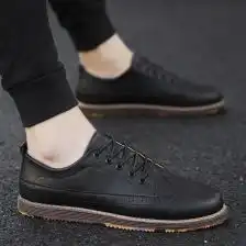 复古布洛克板鞋男