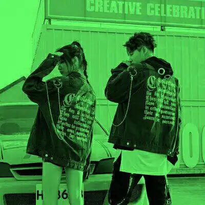 绿色头像情侣一对好看的情侣头像一男一女绿色系列