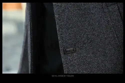 风衣男韩版潮流呢子大衣中长款男人成熟毛呢修身帅气西装外套秋冬