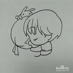 怎么画两个拥抱的小男孩小女孩卡通儿童简笔画
