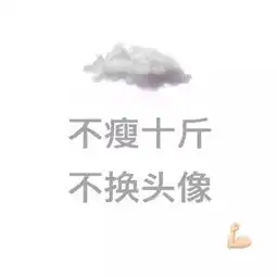 不瘦十斤,不换头像