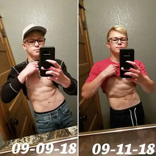 17岁健身小伙肌肉威猛,体重105斤,期待自己能练成大块头