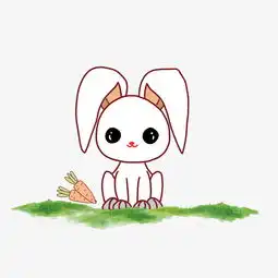 手绘卡通免扣兔子图片素材其他格式下载动漫人物大全