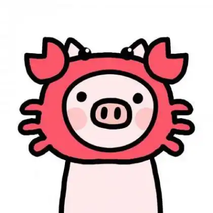 2020可爱卡通小猪头像情侣图片一人一张快乐的粉色小猪
