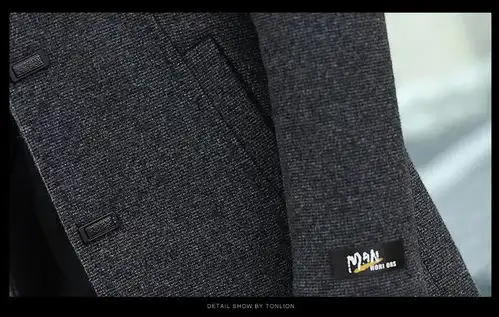 风衣男韩版潮流呢子大衣中长款男人成熟毛呢修身帅气西装外套秋冬