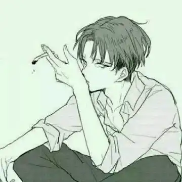 求像这种黑白漫画男生抽烟的头像谢谢了在线等