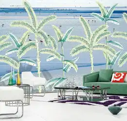 手绘椰树海景图片设计素材高清模板下载403.09mb手绘壁画大全