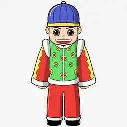 新年手绘小男孩插画图片素材其他格式下载动漫人物大全