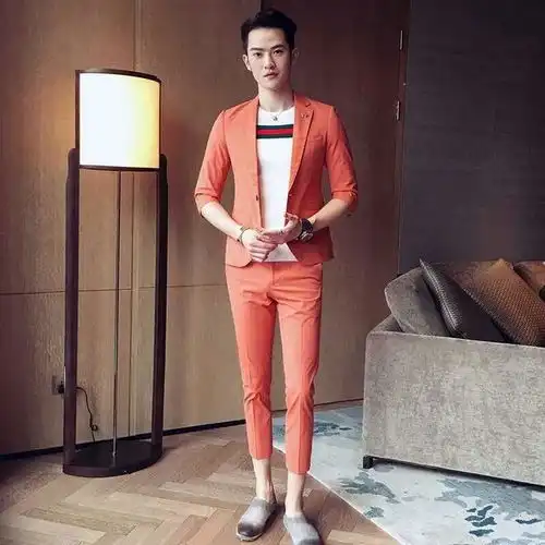 型男夏季穿搭西服,也可以帅的不要不要的