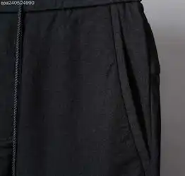 2018早春新款进口丹宁布面料休闲长裤时尚百搭黑色纯色男士商务正装休闲裤