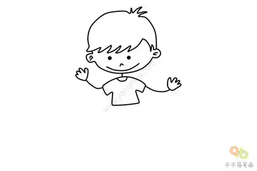 跳舞的小男孩简笔画轻松学画