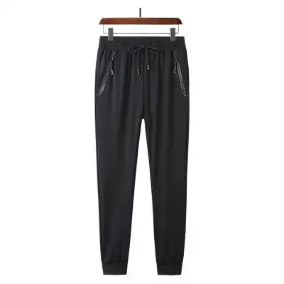 汤河店夏季运动大码胖子裤空调网眼裤速干裤男士休闲裤薄款男束脚裤直筒c