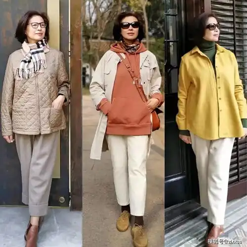 50岁大妈真会打扮立冬之后这样穿优雅减龄美极了
