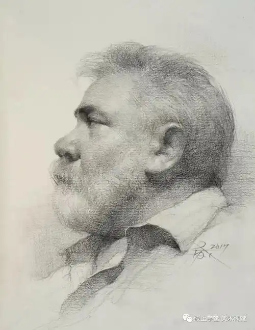 简忠威素描头像的内结构与外结构的联系