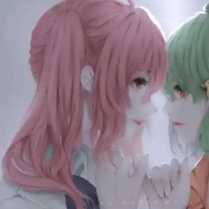 闺蜜2人头像唯美小清新卡通,我的生活依然有你的陪伴