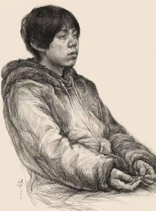 多角度女青年素描头像解析,速度收藏