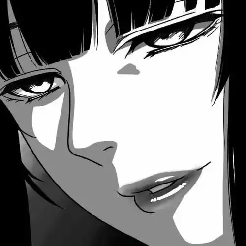 黑白动漫酷酷女生头像362