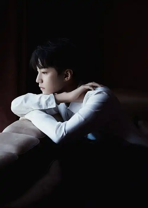 王俊凯经典黑白写真玩撞色白衬衣男神大长腿优越霸屏