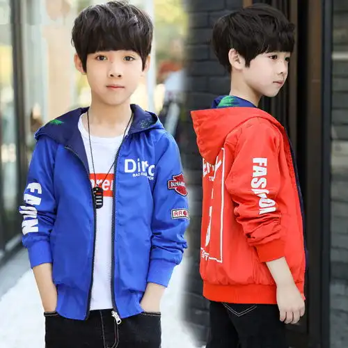 正品两面穿夏款防晒衣儿童装男童秋装2019新款中大童夹克薄款外套