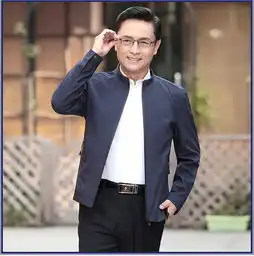 博纳罗蒂新款中年休闲夹克男士爸爸外套中年款春秋夹克x9805