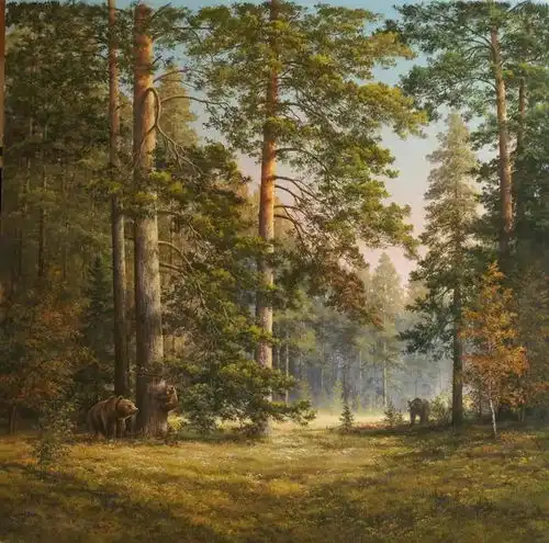 无尽透彻的光,独特的森林与田野之美︱俄罗斯画家尤什凯维油画