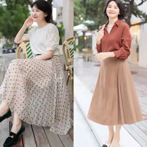 70后女人,中秋这几套足够,优雅减龄,比同龄人还显嫩几岁