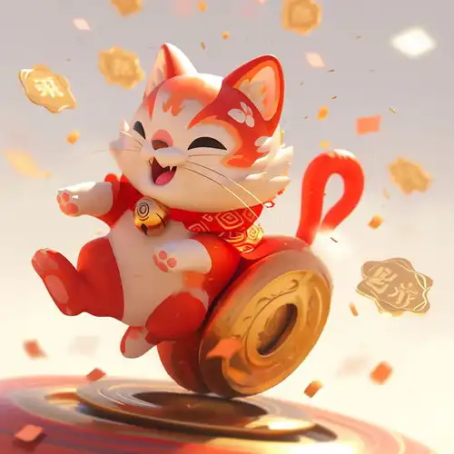 可爱卡通招财猫素材图片海报设计下载请至来源处