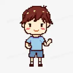 创意卡通男孩像素风格元素png图片素材免费下载psd格式熊猫办公