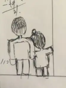 一个女生依偎在一个男生肩膀的背影的图片类似这种简单一点