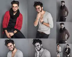 帅气欧美男子模特摄影高清图片