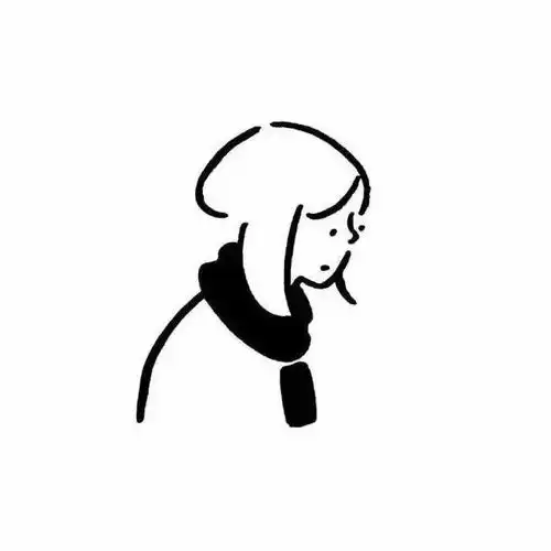 请问有没有这种很简单的线条头像黑底白线或者白底黑线