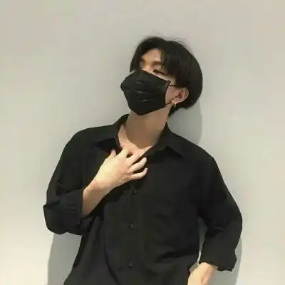 男生头像真人帅气图片戴口罩青春就应该放肆