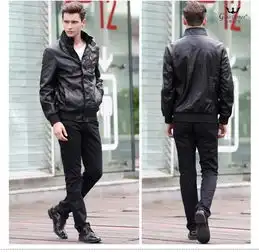 格斯帝尼2015时尚男装秋冬新品男士休闲皮衣w23630