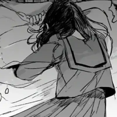 黑白动漫女头二次元病女