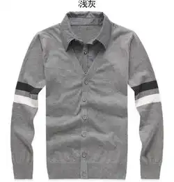 ppz男装秋冬季新款男士休闲套头针织衫男式条纹假两件毛衣yl1207