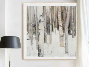 北欧简约文艺素雅抽象雪地树林树木风景油画现代艺术装饰画图片设计素材高清模板下载30.94mb小清新装饰画大全