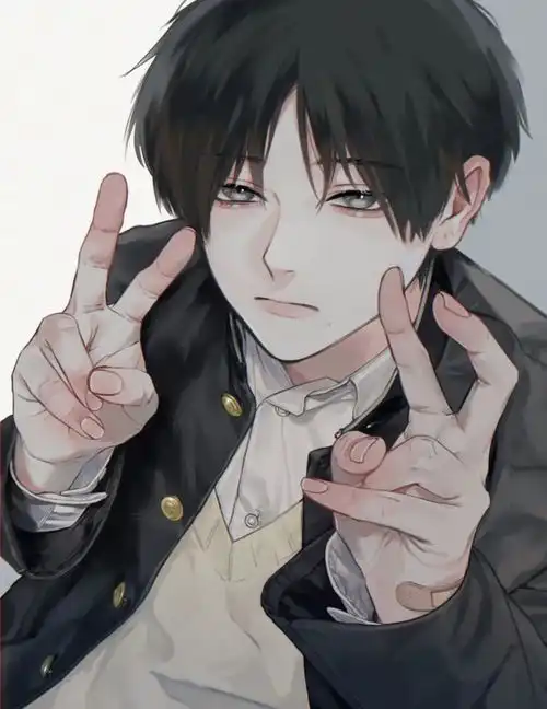 高冷禁欲系漫画小哥哥卡通动漫人物耳朵细节