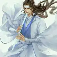 白衣少年古风吹笛图片古代男子月下吹笛唯美图片