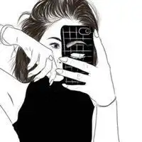 原创手绘情侣头像简约